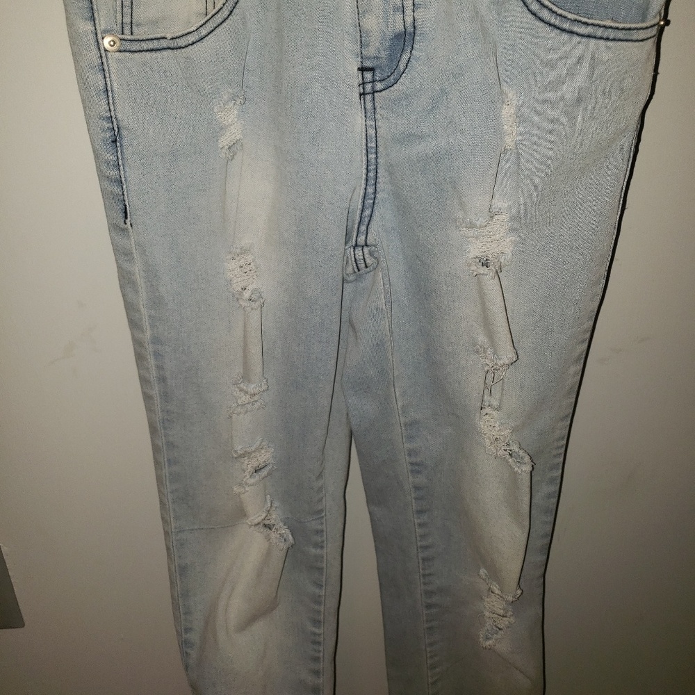 Rue21 light denim bibs - Picture 3 of 8